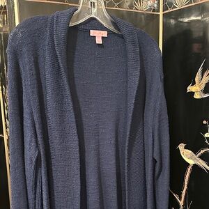 Lilly Pulitzer Deep Blue Open Cardigan